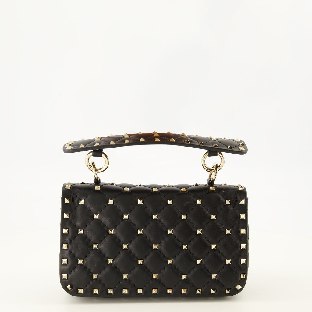 Sacs à main et épaule Borsa Rockstud Spike Piccola Nera Valentino Garavani Noir Femme