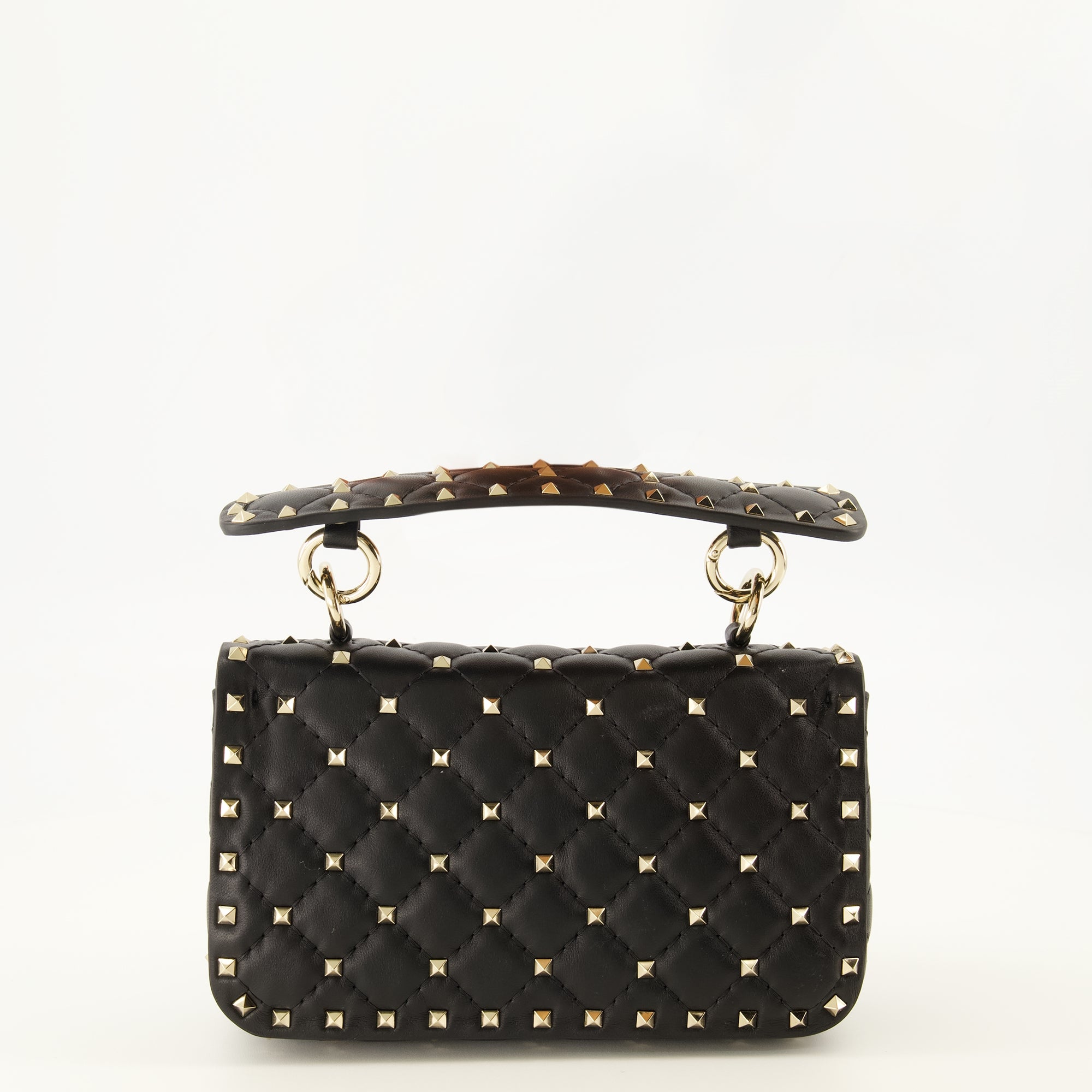 Sacs à main et épaule ロックスタッド スパイク スモール ブラック バッグ Valentino Garavani Noir Femme
