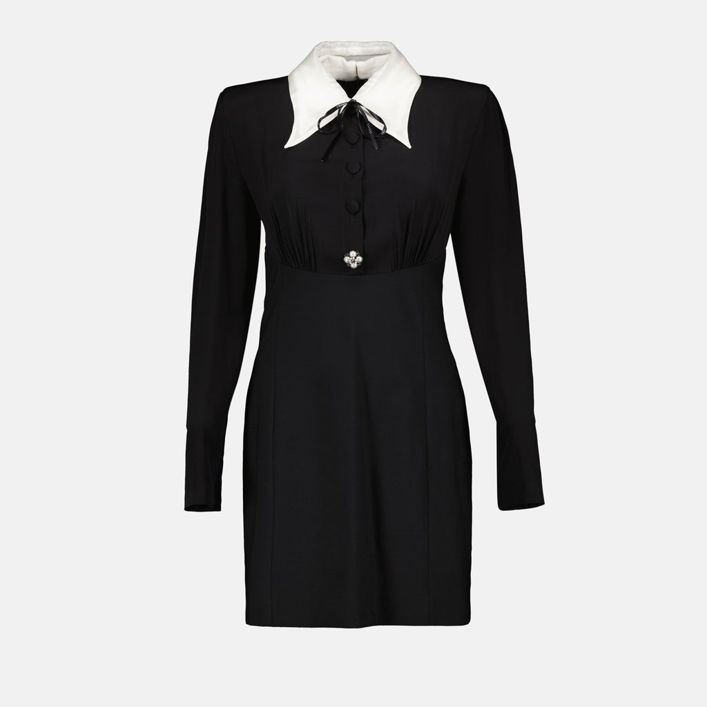 Robes Mini robe noire en soie Versace Noir Femme