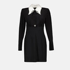 Robes Mini robe noire en soie Versace Noir Femme