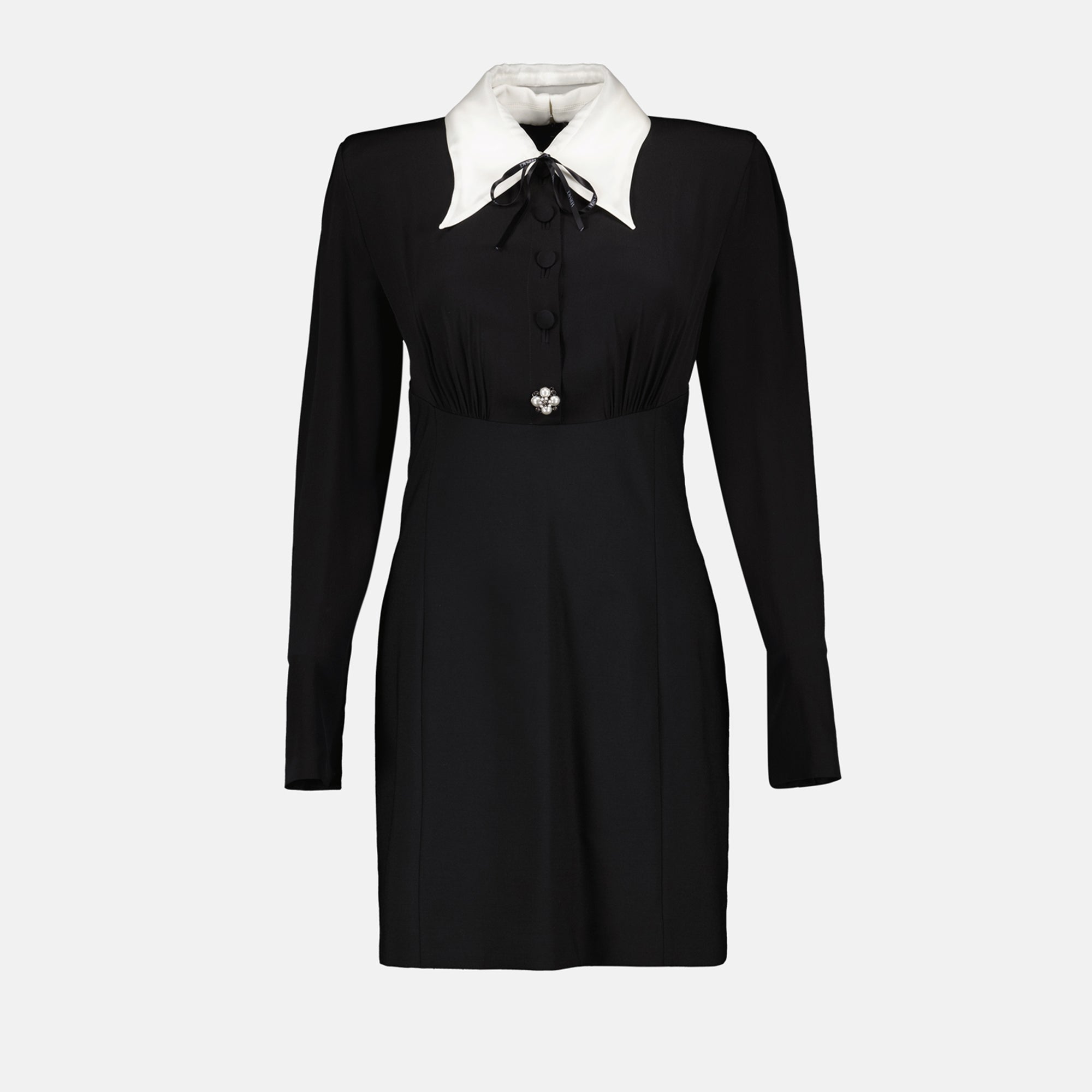 Robes Mini robe noire en soie Versace Noir Femme