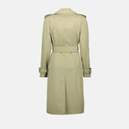 코트 롱 트렌치 코트 Burberry 카키색 옷감 Femme