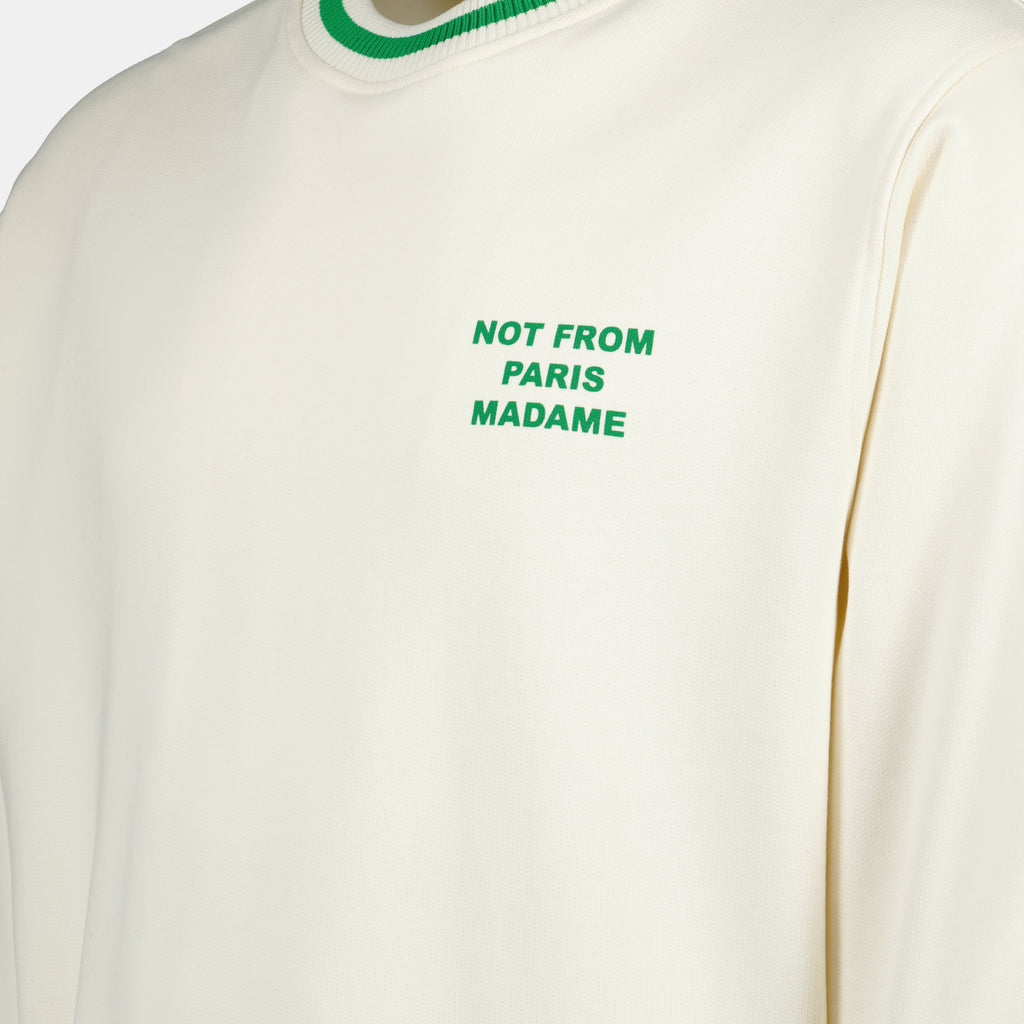 Malhas Sweatshirt Slogan Drole De Monsieur Branco Homme