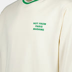 Malhas Sweatshirt Slogan Drole De Monsieur Branco Homme