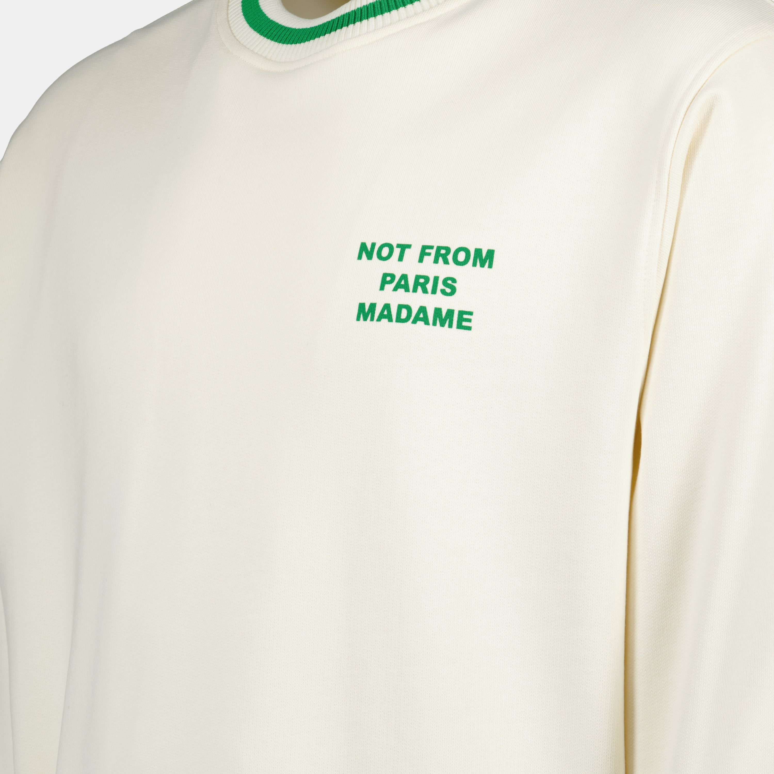 Malhas Sweatshirt Slogan Drole De Monsieur Branco Homme