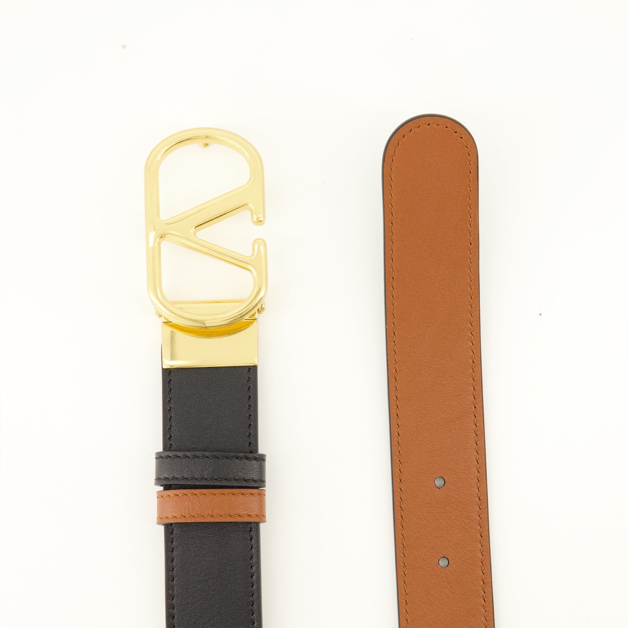 Ceintures Reversible VLogo Belt Brown Valentino Garavani Marron Femme