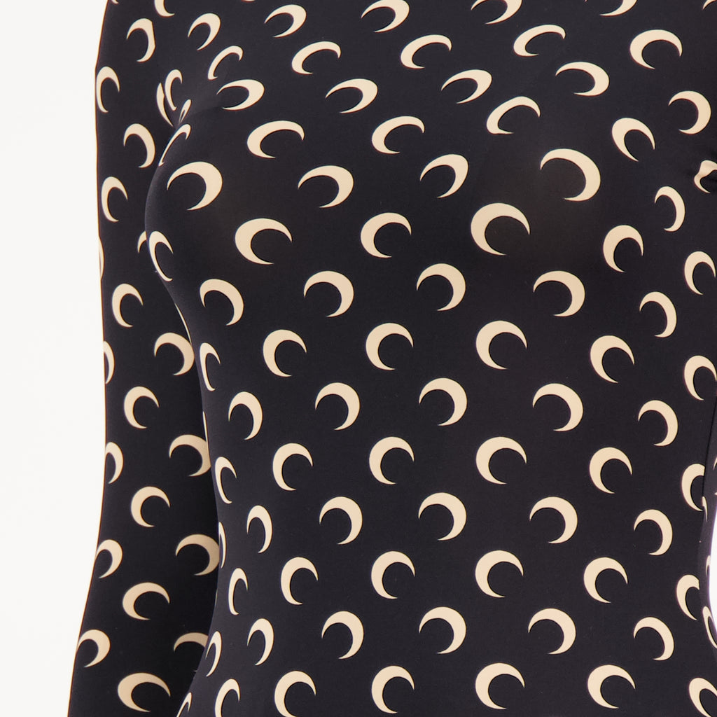 Image of the short Jersey Moon jumpsuit by Marine Serre for Women - Autumn-Winter 2025 - Detailed view_1