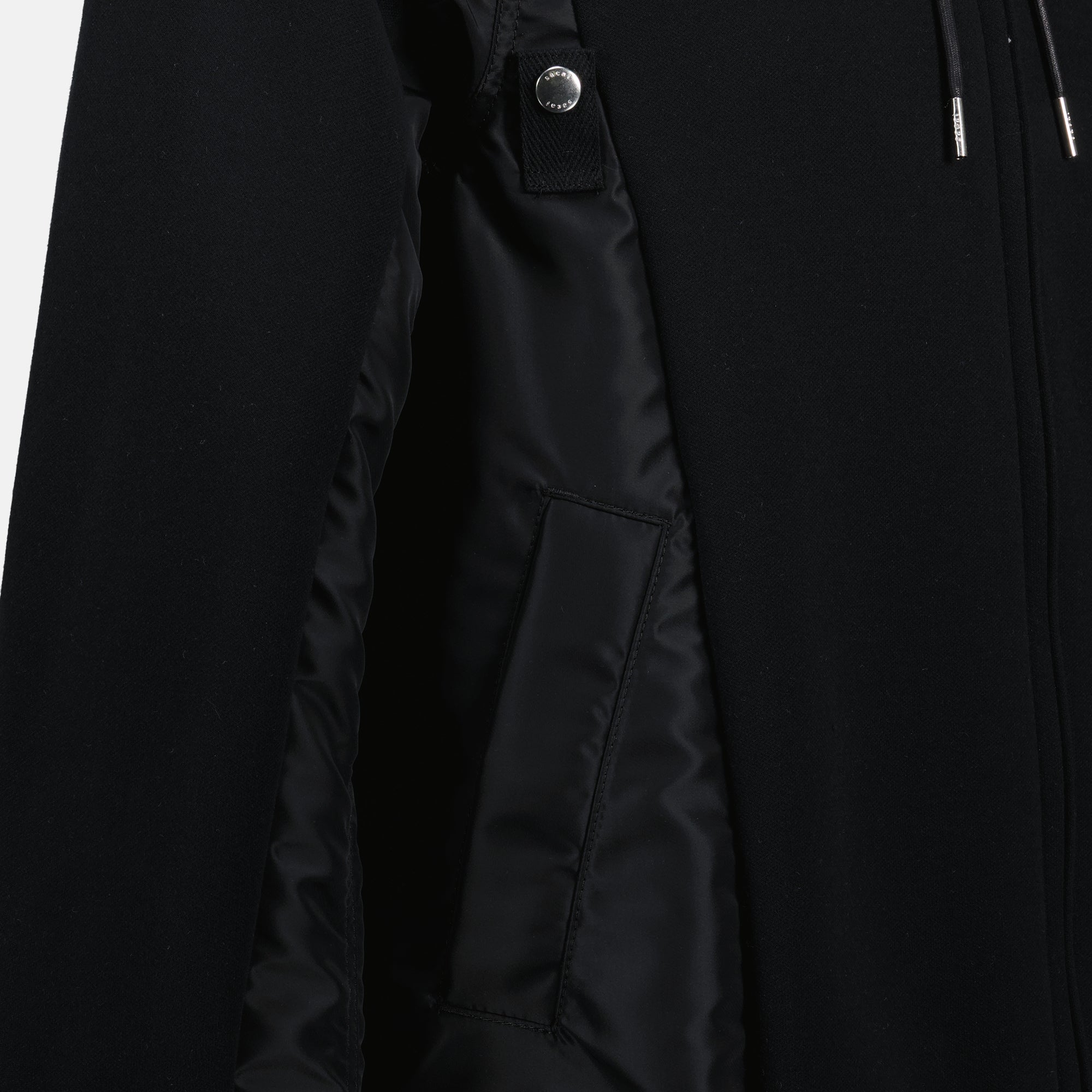 Sweatshirts Two-tone Zipped Sweatshirt Sacai Black Men