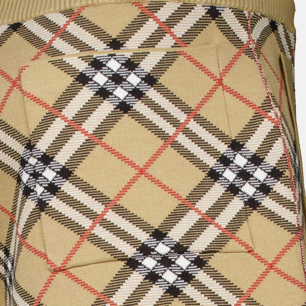 Shorts Kurze karierte Baumwolle Burberry Beige Femme