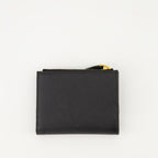 Small leather goods Portefeuille Saffiano Prada Black Femme