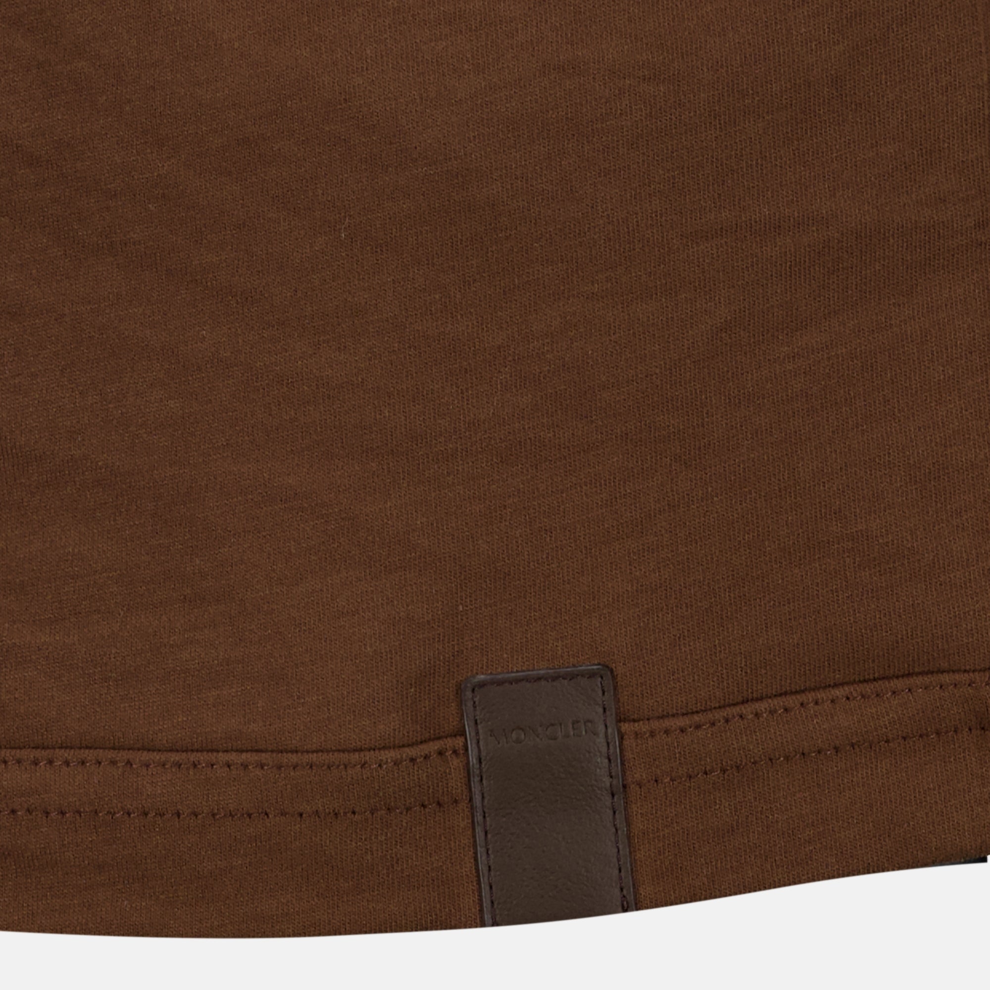 T-shirts 갈색 가죽 로고 티셔츠 Moncler Marron Homme