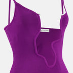 Image of the Salacia purple dress by Christopher Esber for Women - Spring-Summer 2026 - Detailed View_1