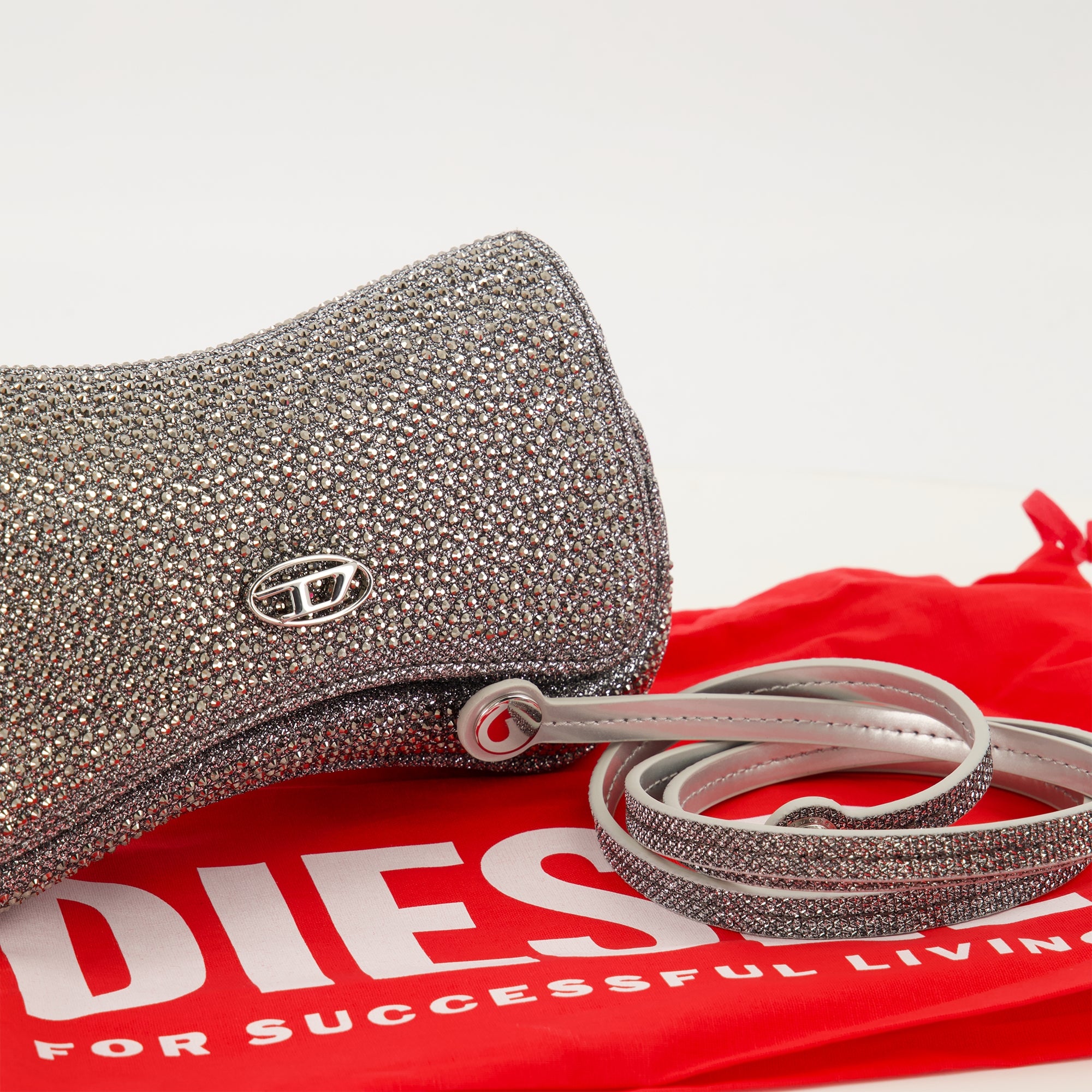 Image de l'article Sac Play petit à strass argenté de la marque Diesel pour Femme - Saison Printemps-Été 2026 - Vue détaillée_2