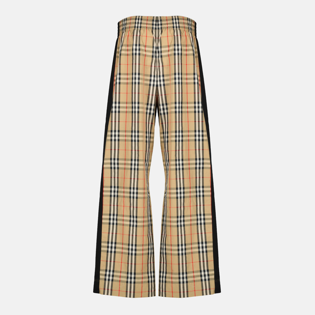 Image de l'article Pantalon Check en coton de la marque Burberry pour Femme - Saison Printemps-Été 2026 - Vue de Dos