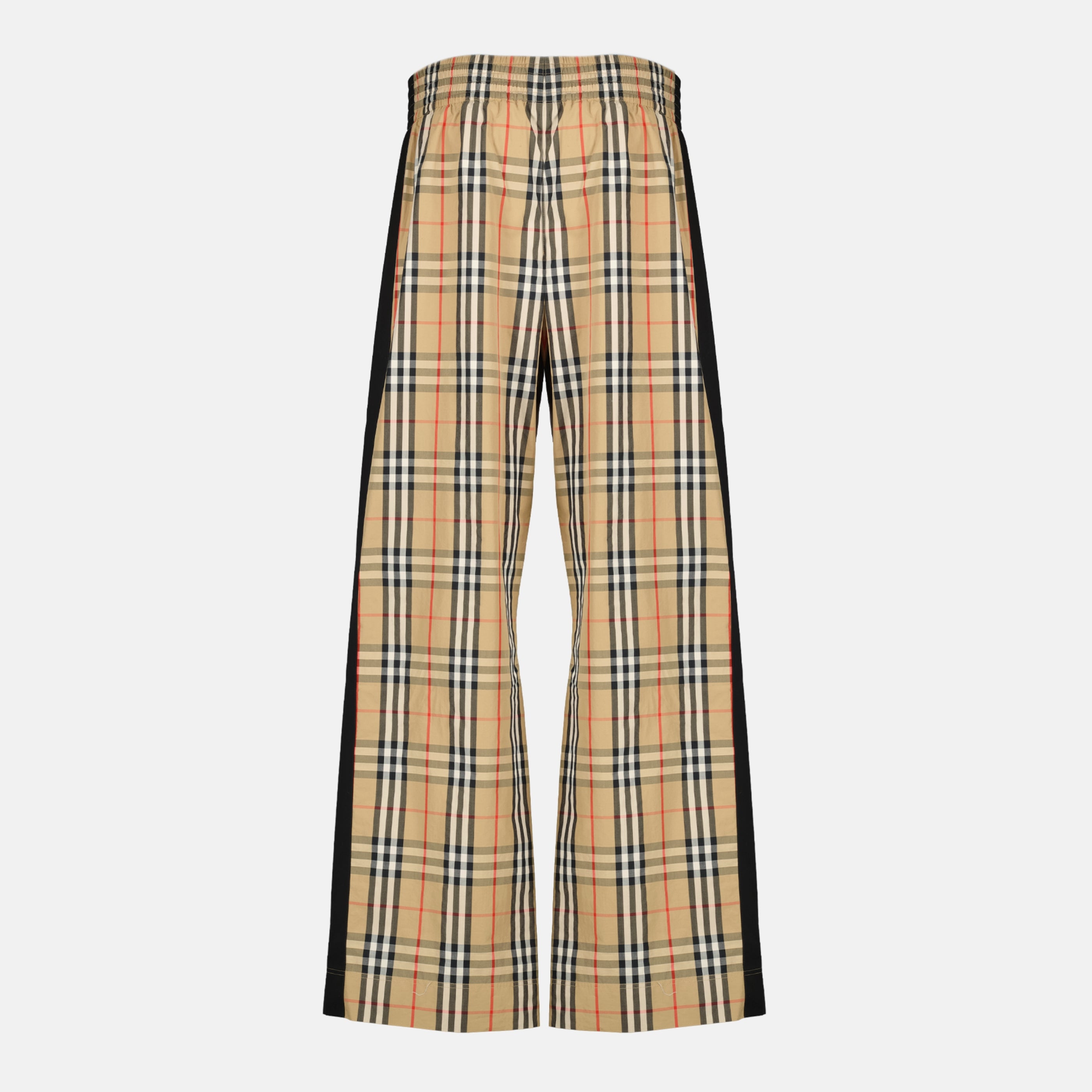 Image de l'article Pantalon Check en coton de la marque Burberry pour Femme - Saison Printemps-Été 2026 - Vue de Dos