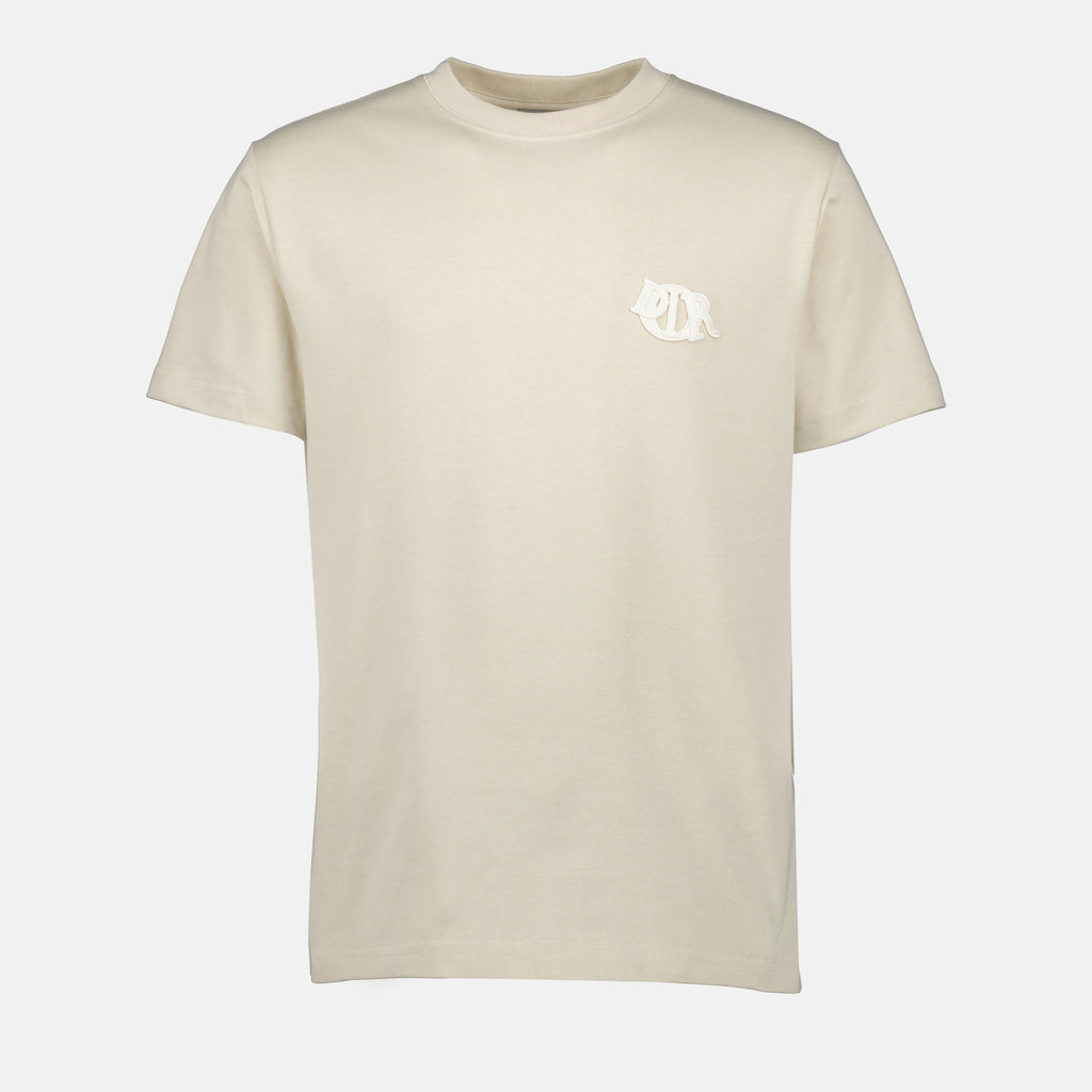 T-shirts T-shirt à logo brodé Dior Beige Homme