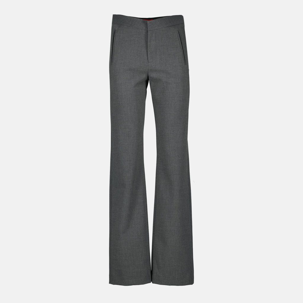 Image of the P-Romise-S1 gray tailored pants by Diesel for Women - Spring-Summer 2026 - Front View