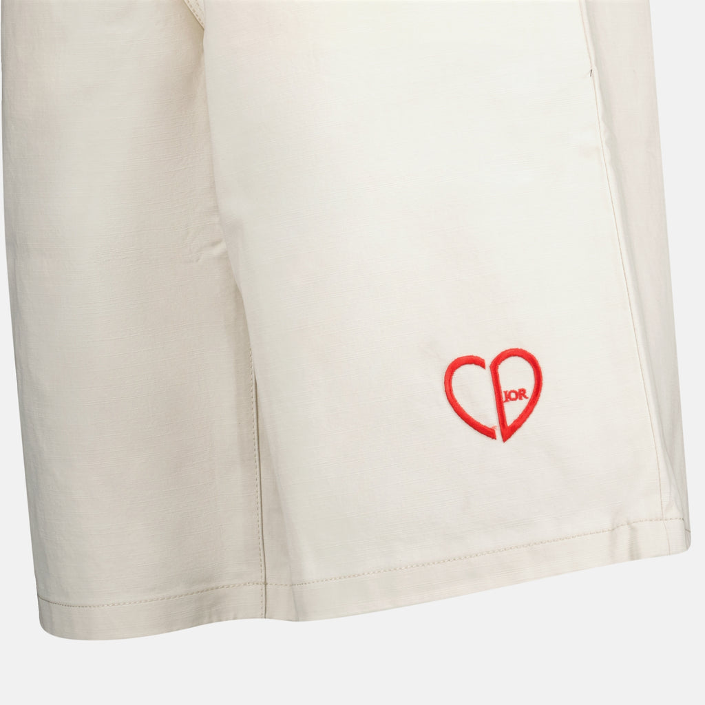 Shorts CD Heart Bermuda Dior Bianco Homme