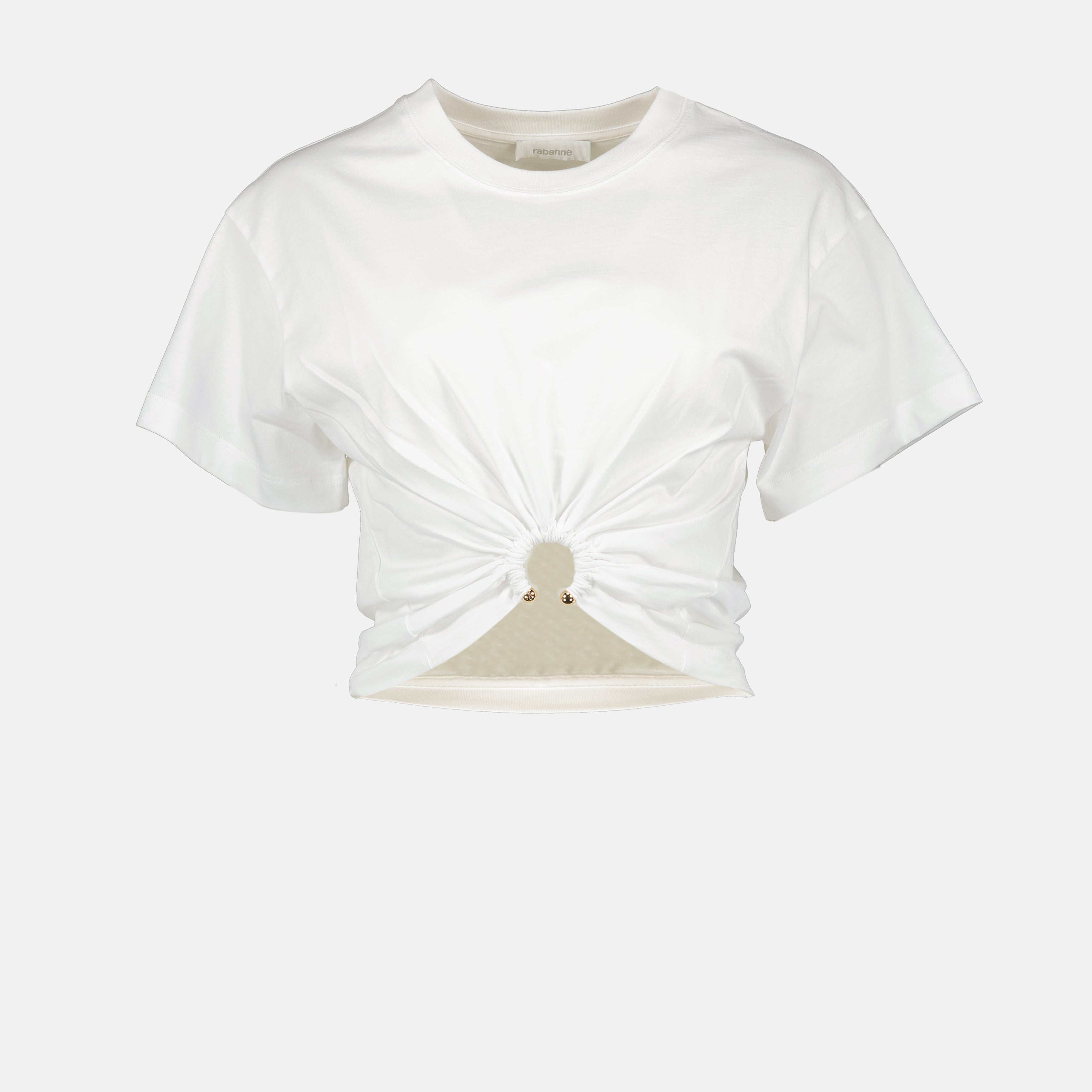T-shirts T-shirt blanc à anneau Rabanne Blanc Femme