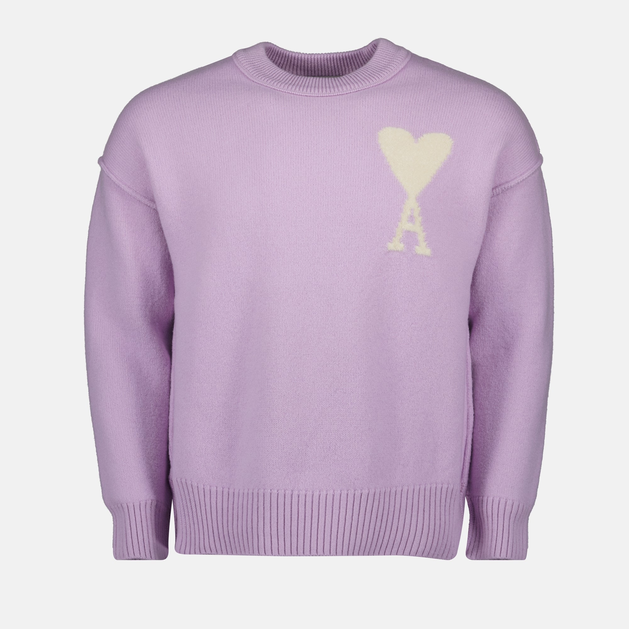 Maille Pull Ami de coeur Ami PARIS Violet Unisexe