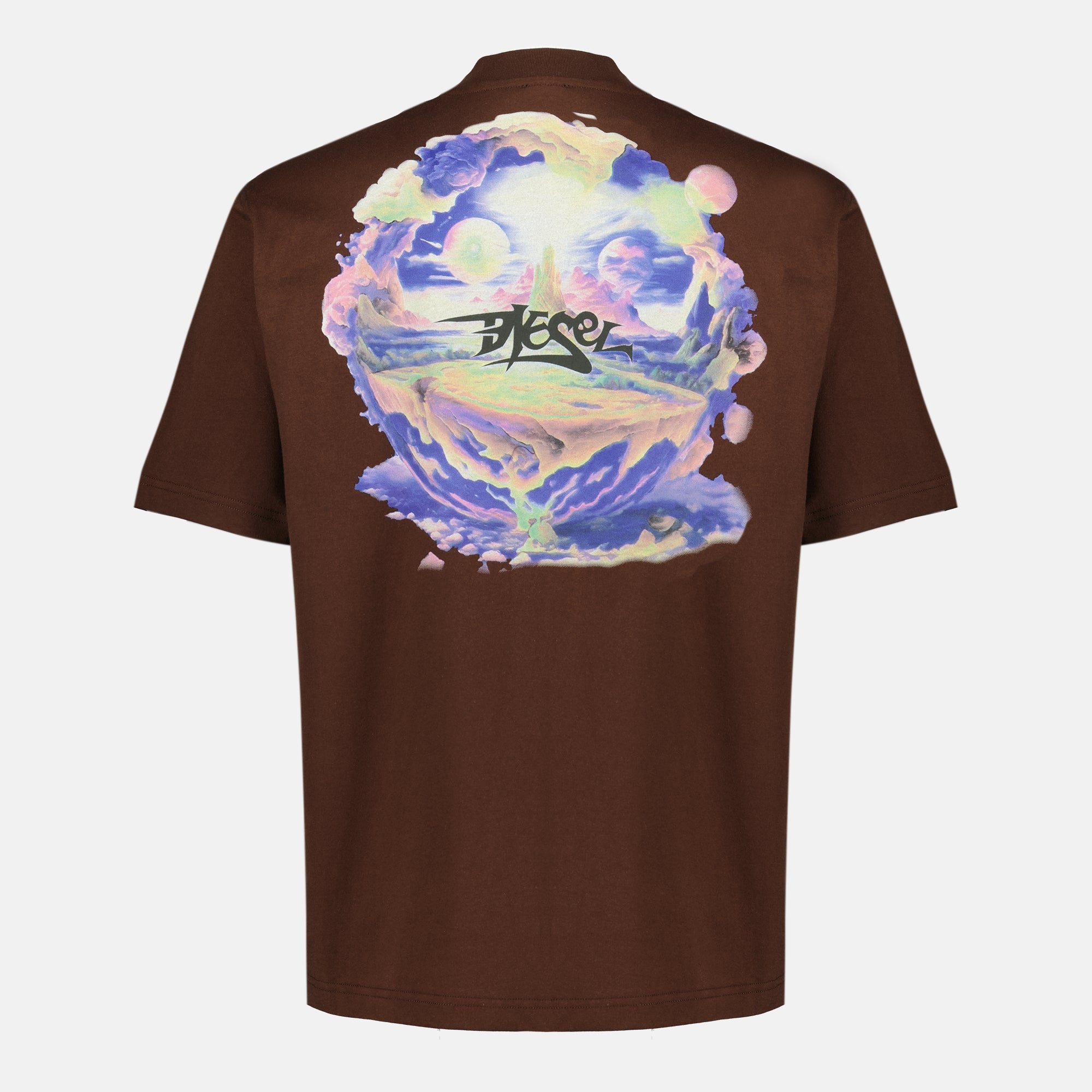 Image de l'article T-shirt T-boggy marron en coton de la marque Diesel pour Homme - Saison Printemps-Été 2026 - Vue de Dos