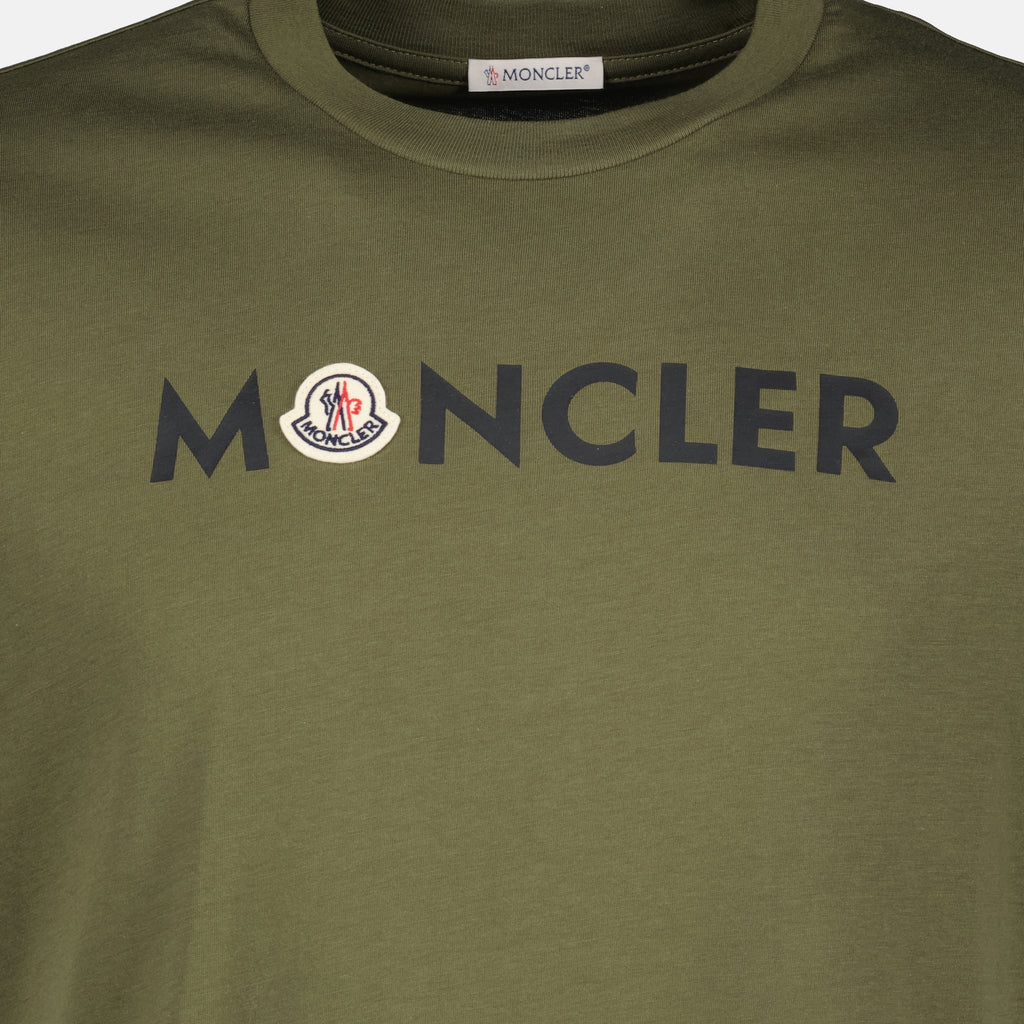 T-shirts T-shirt à logo imprimé kaki Moncler Kaki Homme