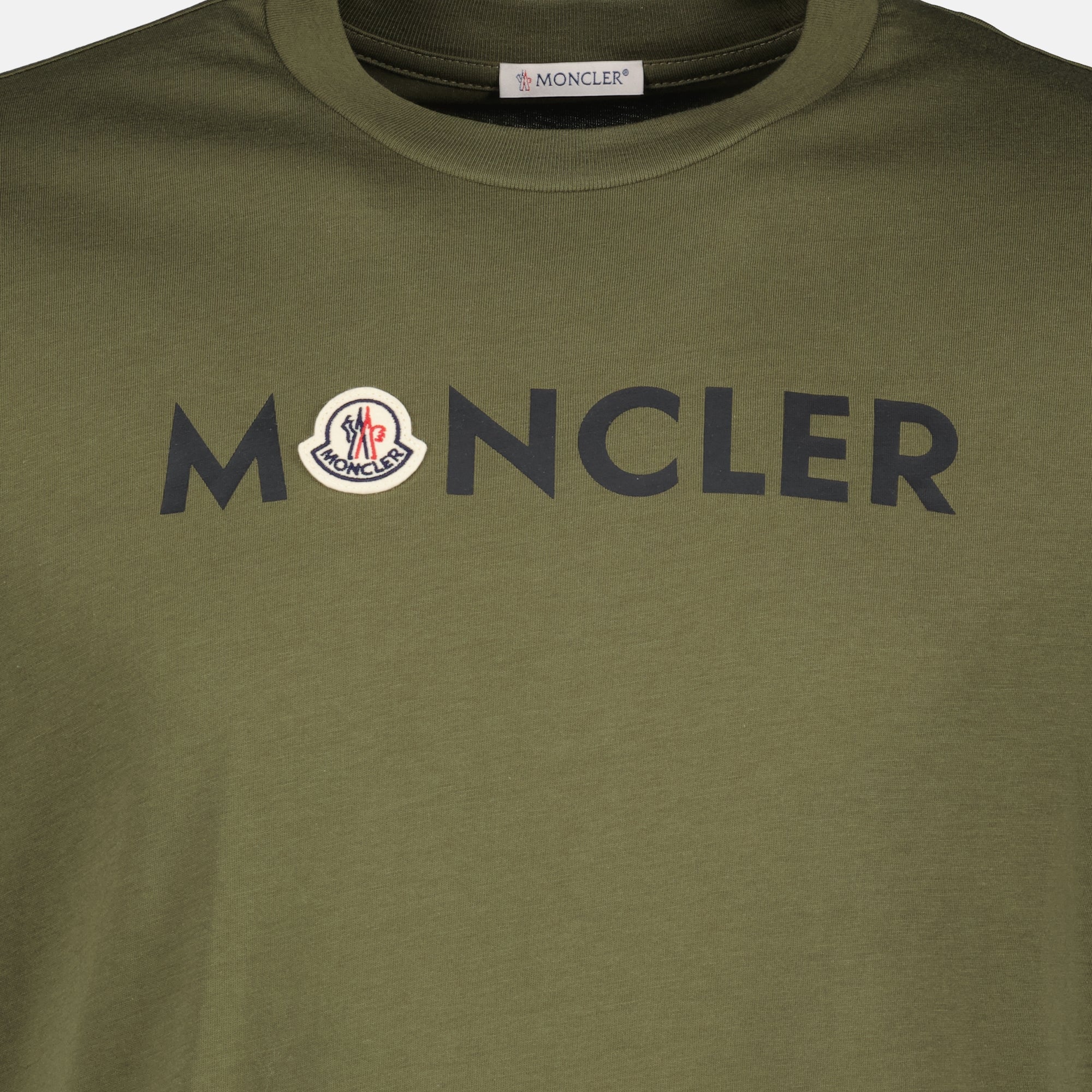 T-shirts T-shirt à logo imprimé kaki Moncler Kaki Homme