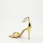 Chaussures ouvertes Sandales à talon VLogo Valentino Garavani Doré Femme
