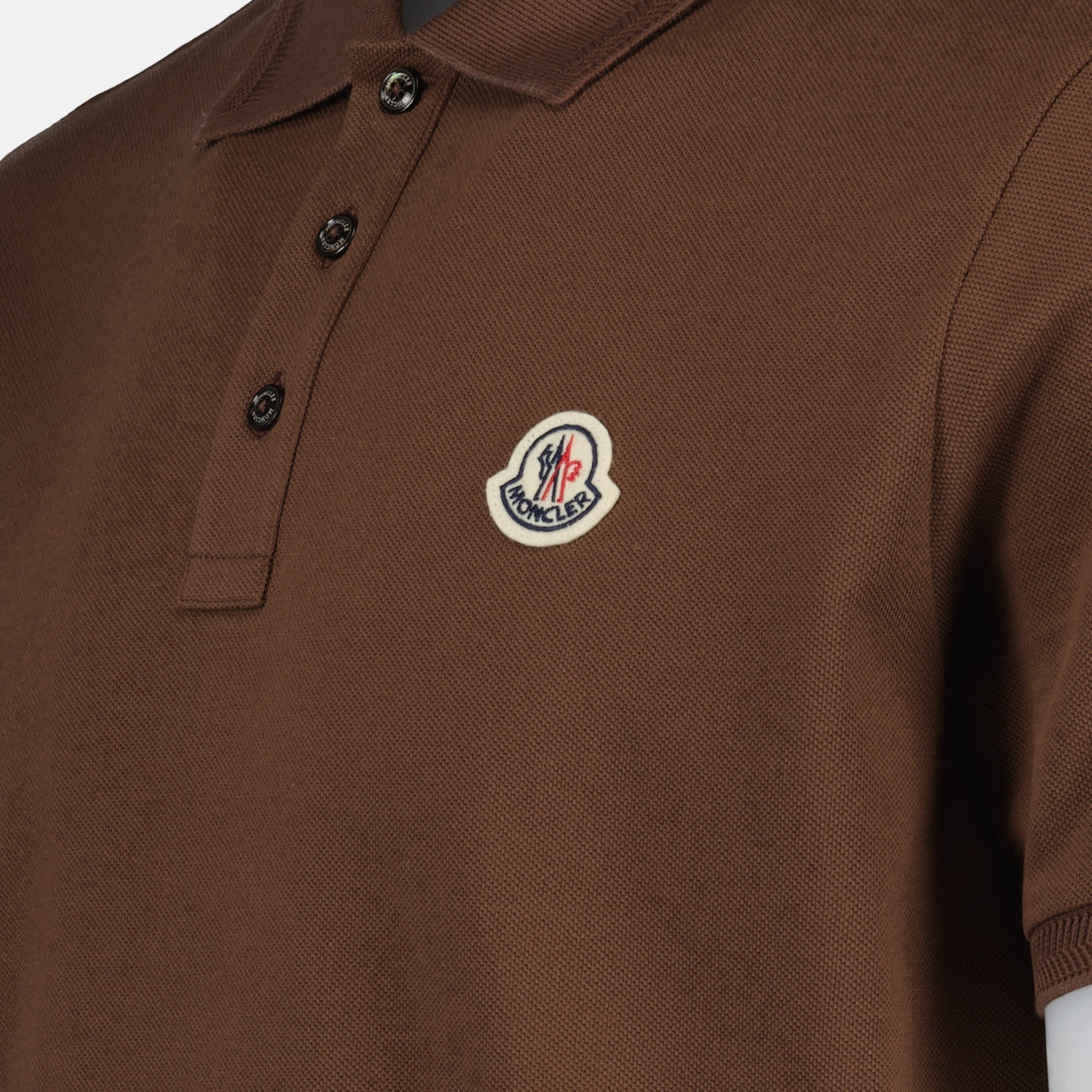 Polos Polo à logo Moncler Marrón Homme