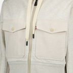 Vestes Sweat zippé en coton Moncler Grenoble Gris Femme