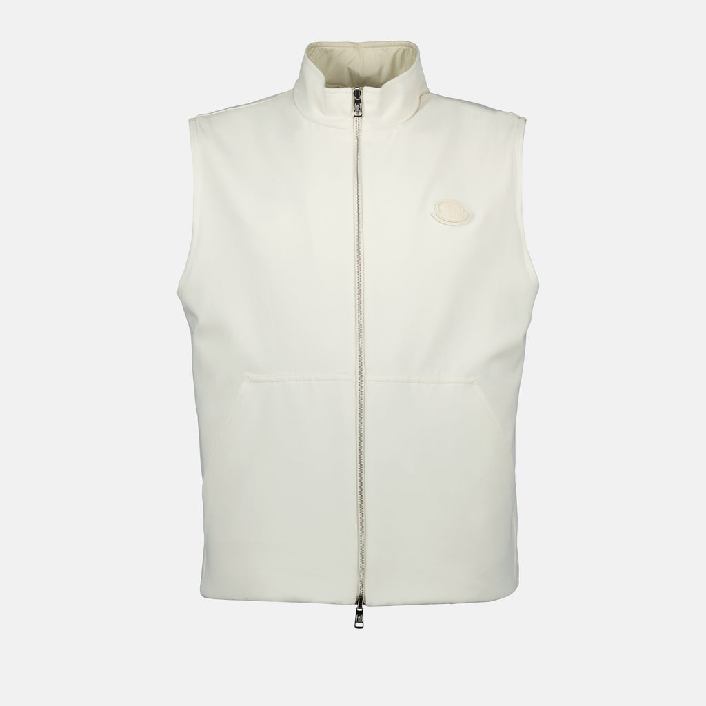 Vestes Gilet sans manches Moncler Blanc Homme