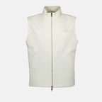Jaquetas Colete Sem Mangas Moncler Branco Homme