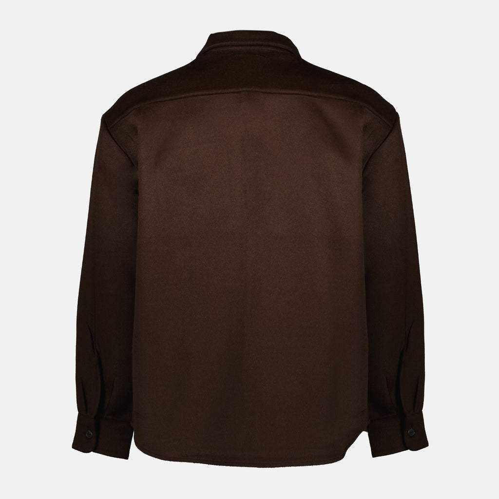 Chemises Camicia in Lana Prada Marron Homme