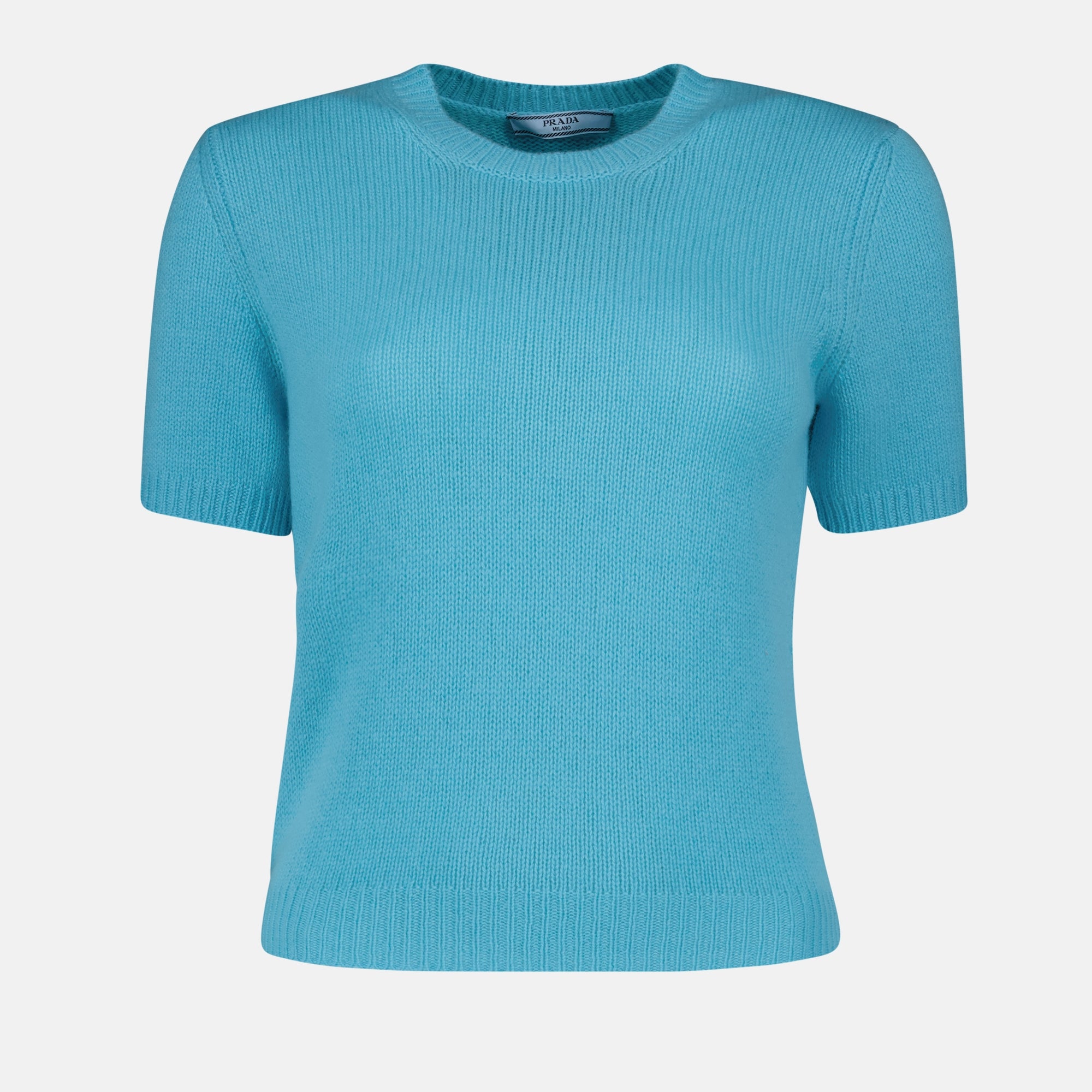 Maille Pull à manches courtes Prada Bleu Femme