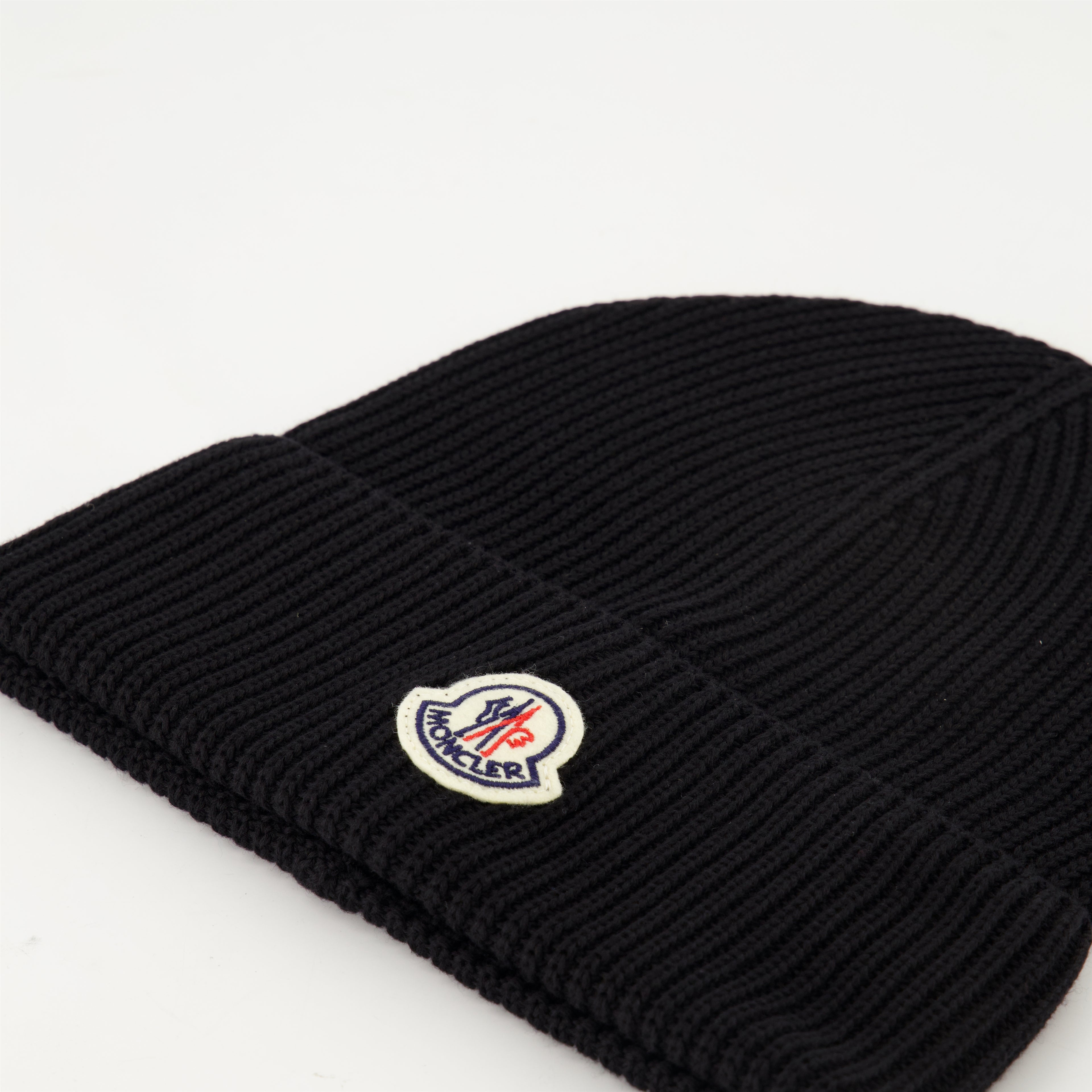 Hats, caps and beanies Black Knit Beanie Moncler Black Homme