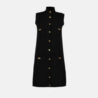 Vestidos Vestido de Cachemira Versace Preto Femme