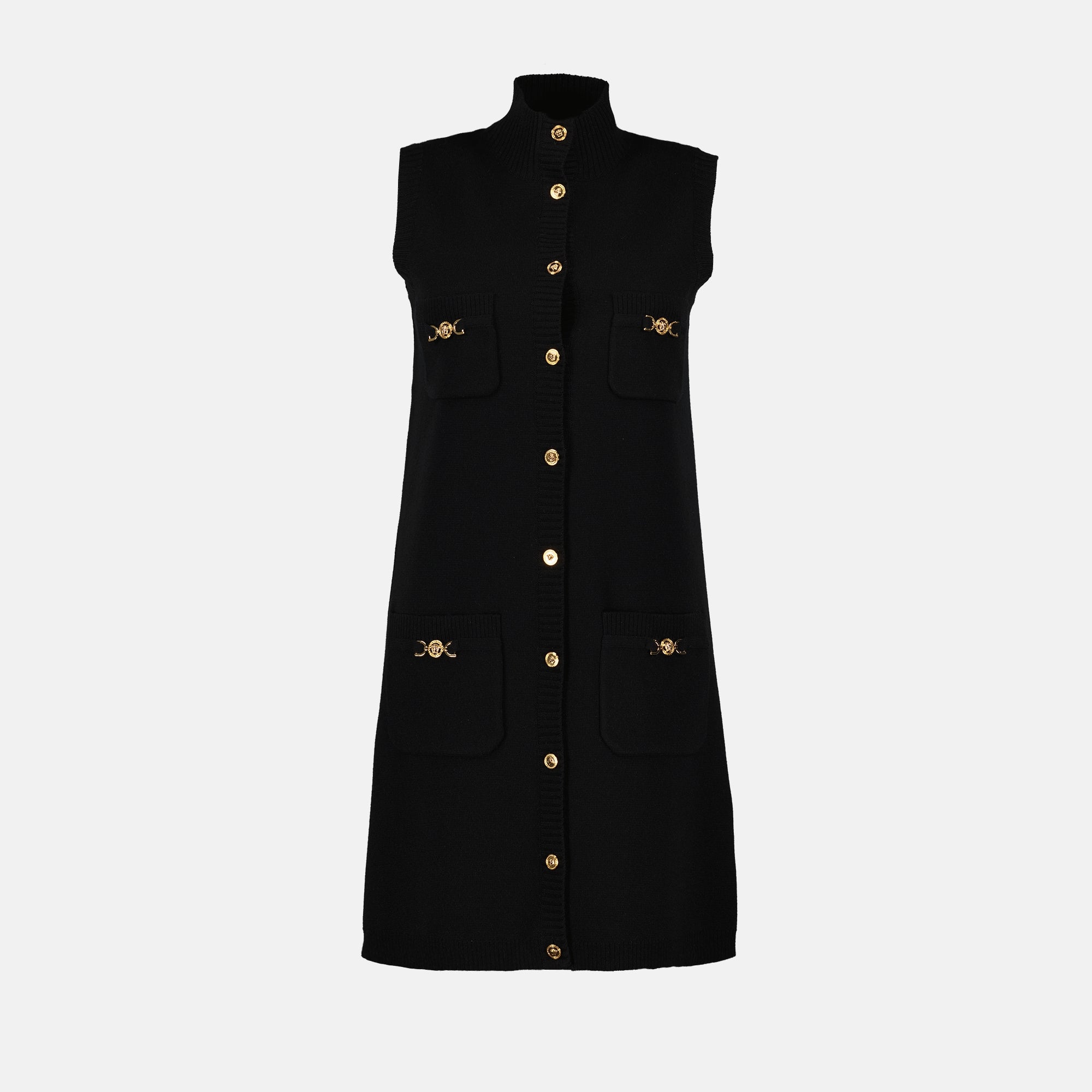 Vestidos Vestido de Cachemira Versace Preto Femme