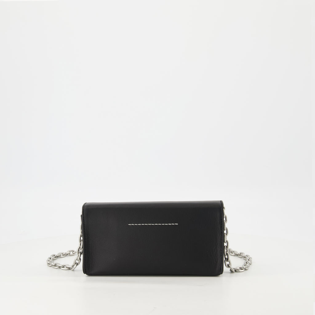 Pouches Chain Wallet Mm6 Black Femme