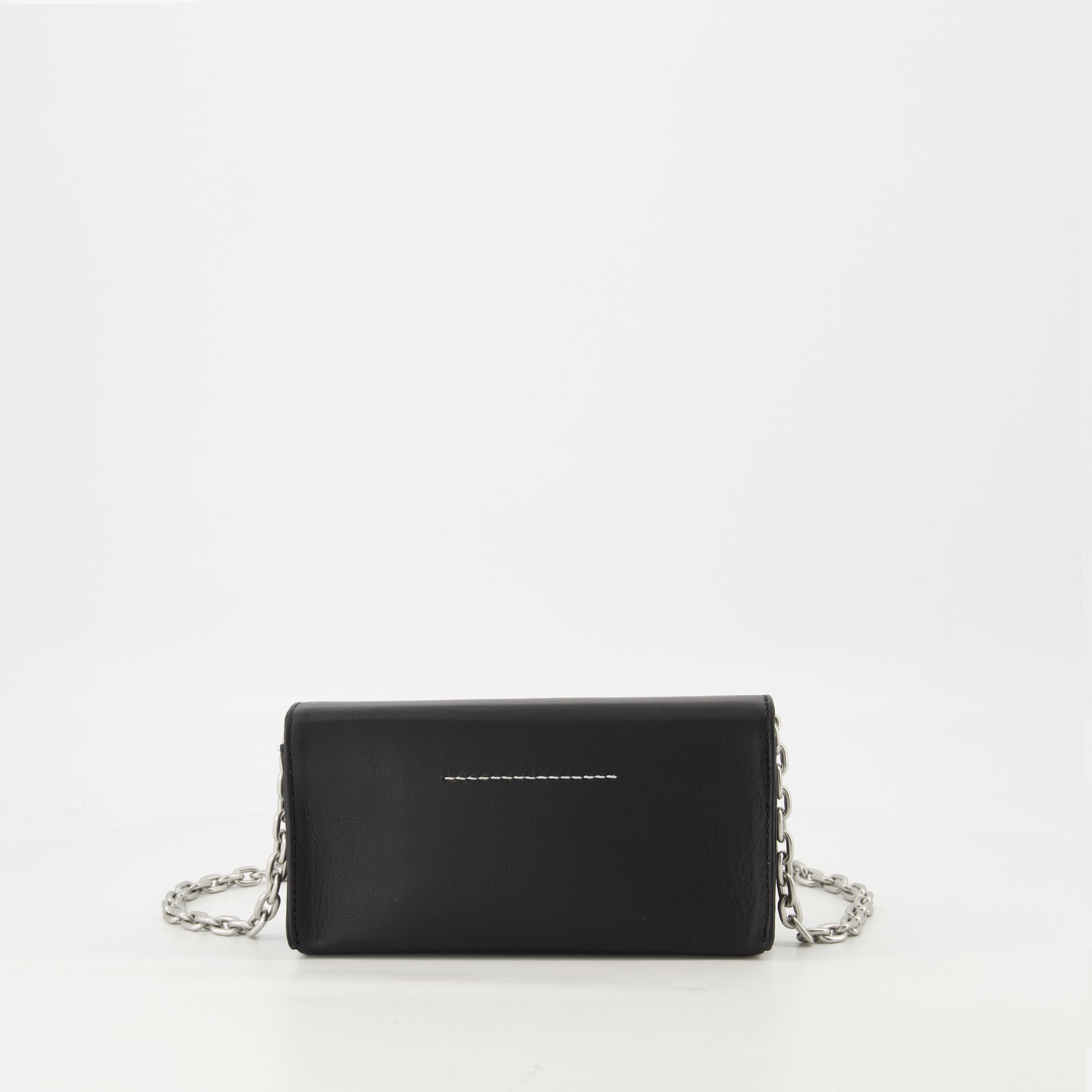 Pouches Chain Wallet Mm6 Black Femme