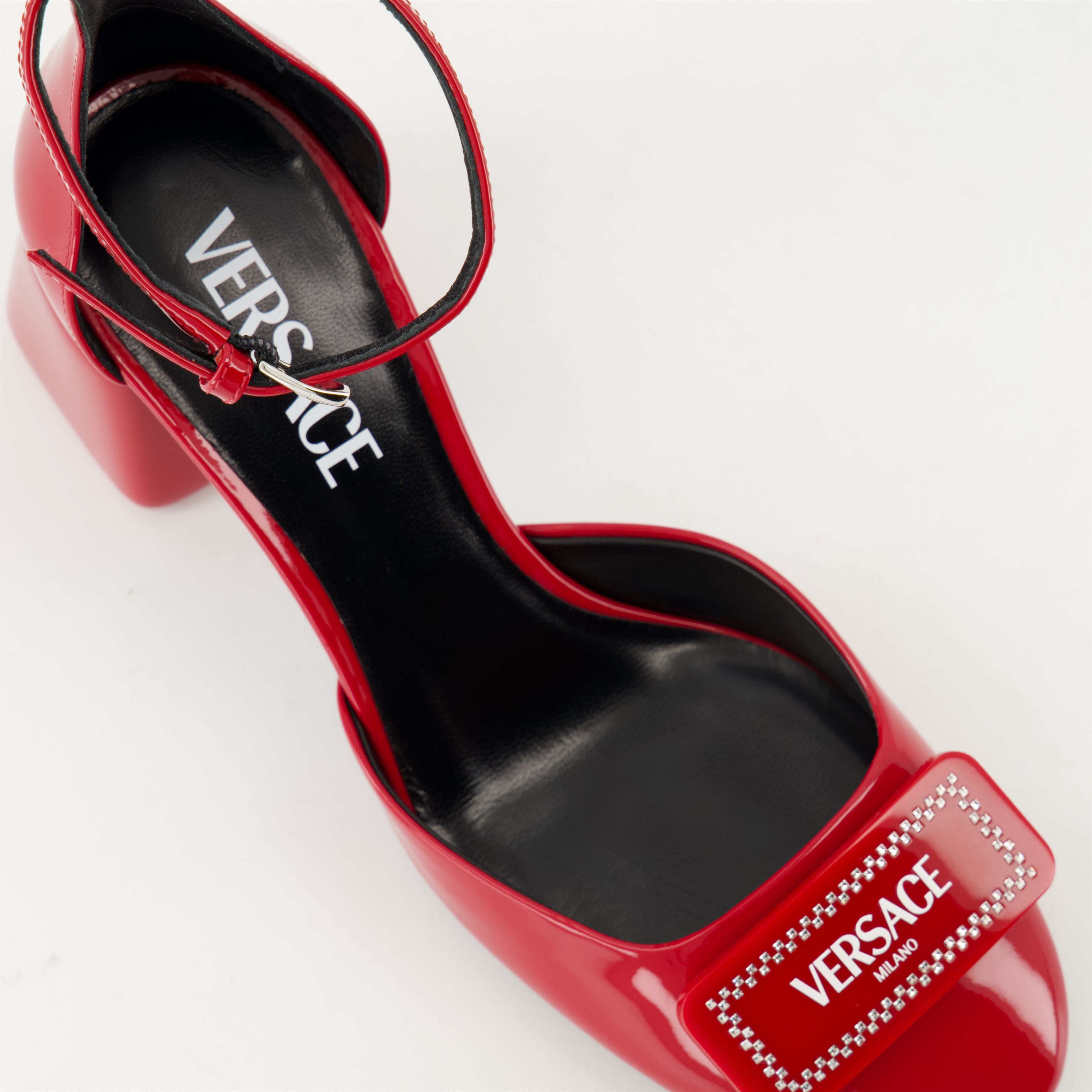 Escarpins Escarpins en cuir verni Versace Rouge Femme