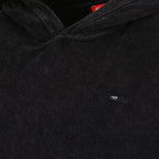 Imagen del sudadera sin mangas de algodón rizado negro de Diesel para hombre - Temporada Primavera-Verano 2026 - Vista Detallada_1