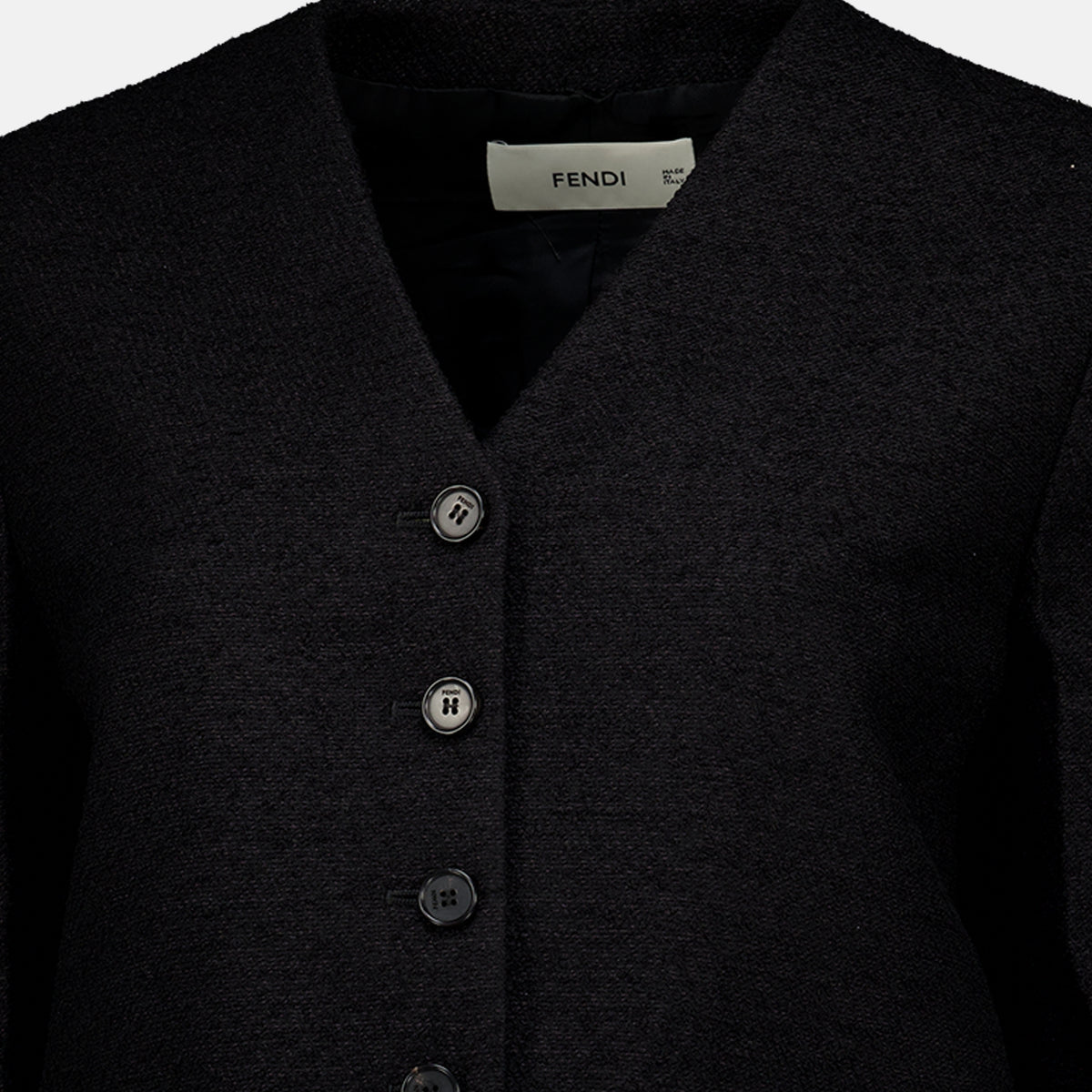 Vestes Veste en laine bouclée Fendi Noir Femme