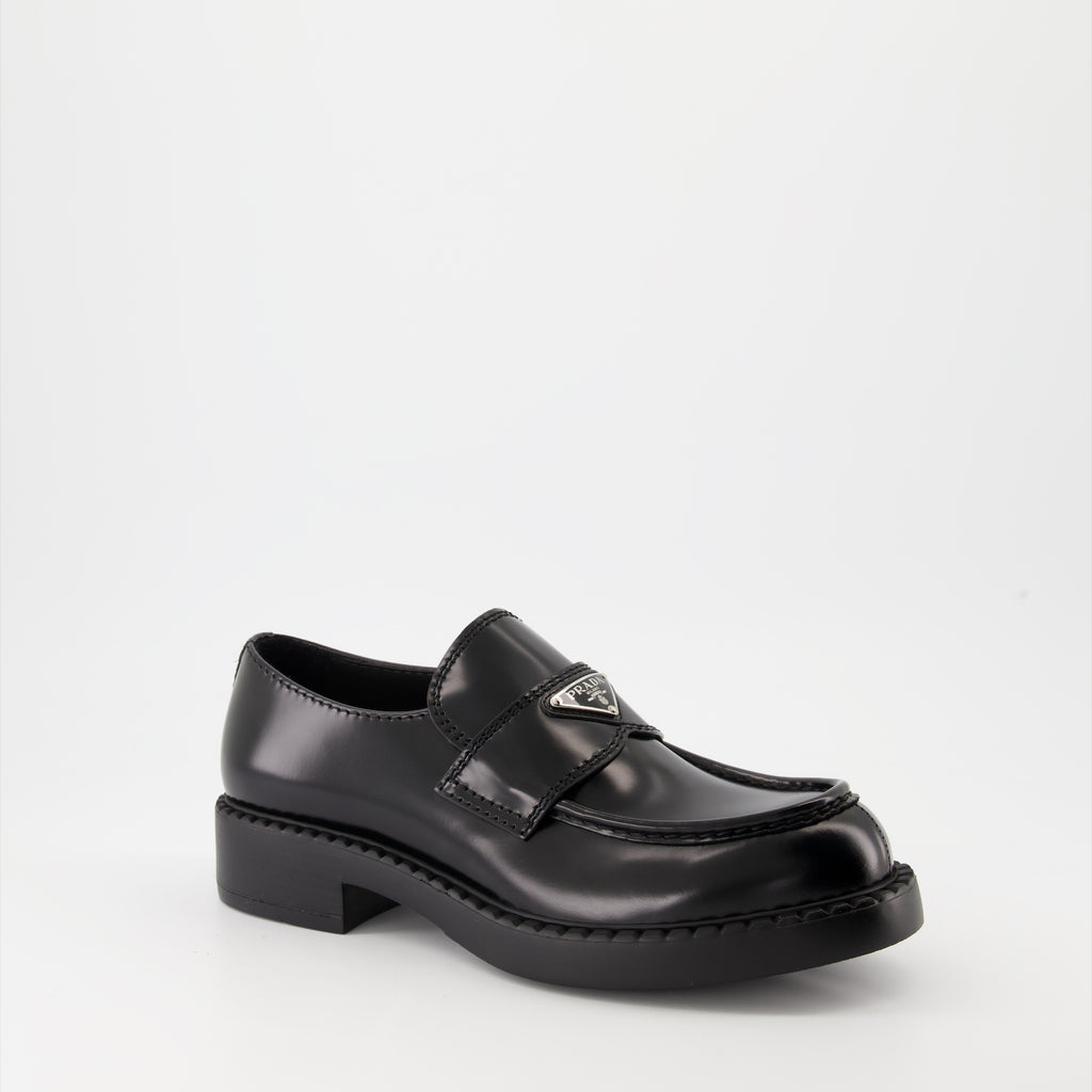 Mocassins Mocassins en cuir Prada Noir Homme