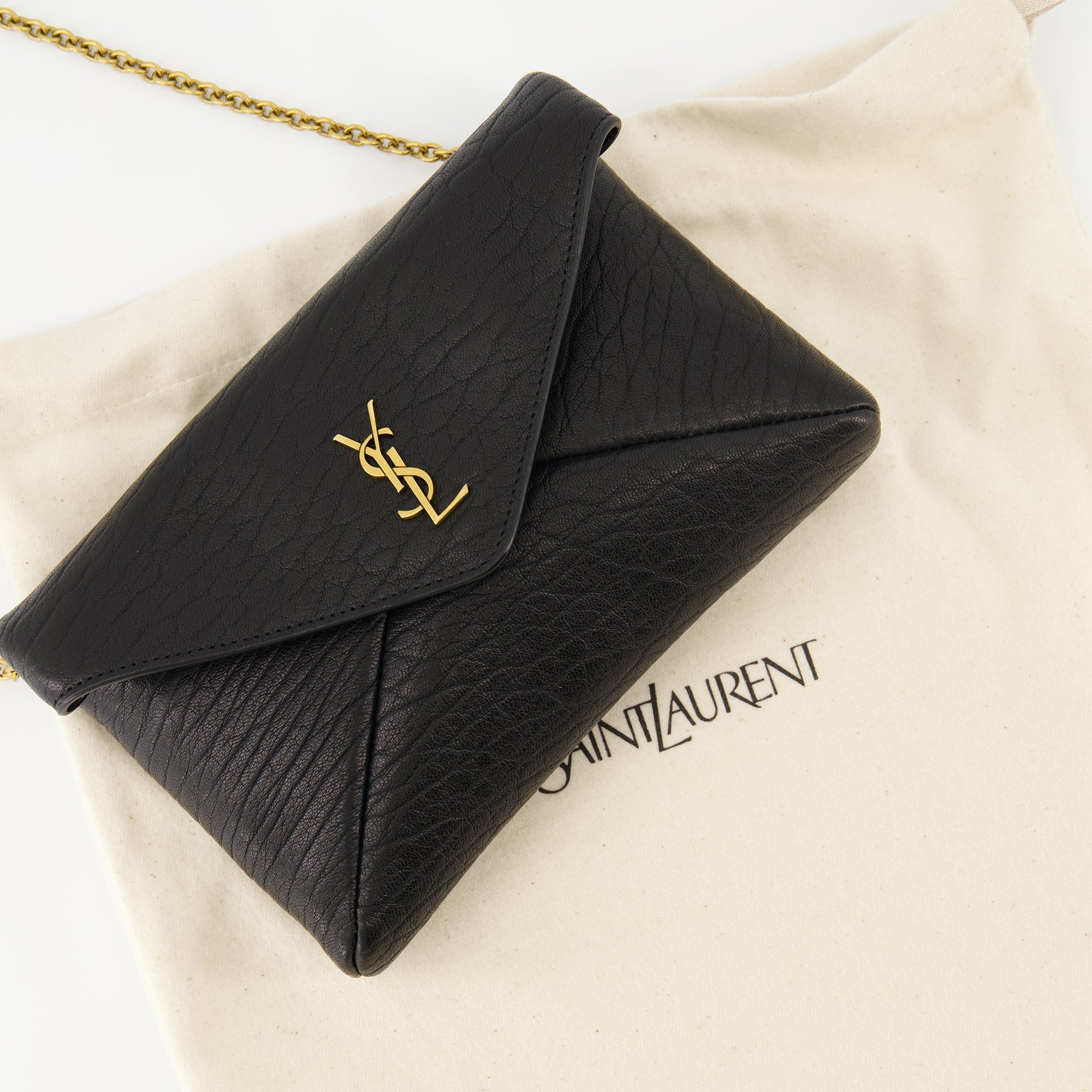 Sacs bandoulière Cassandre Chain Pouch Saint Laurent Noir Femme