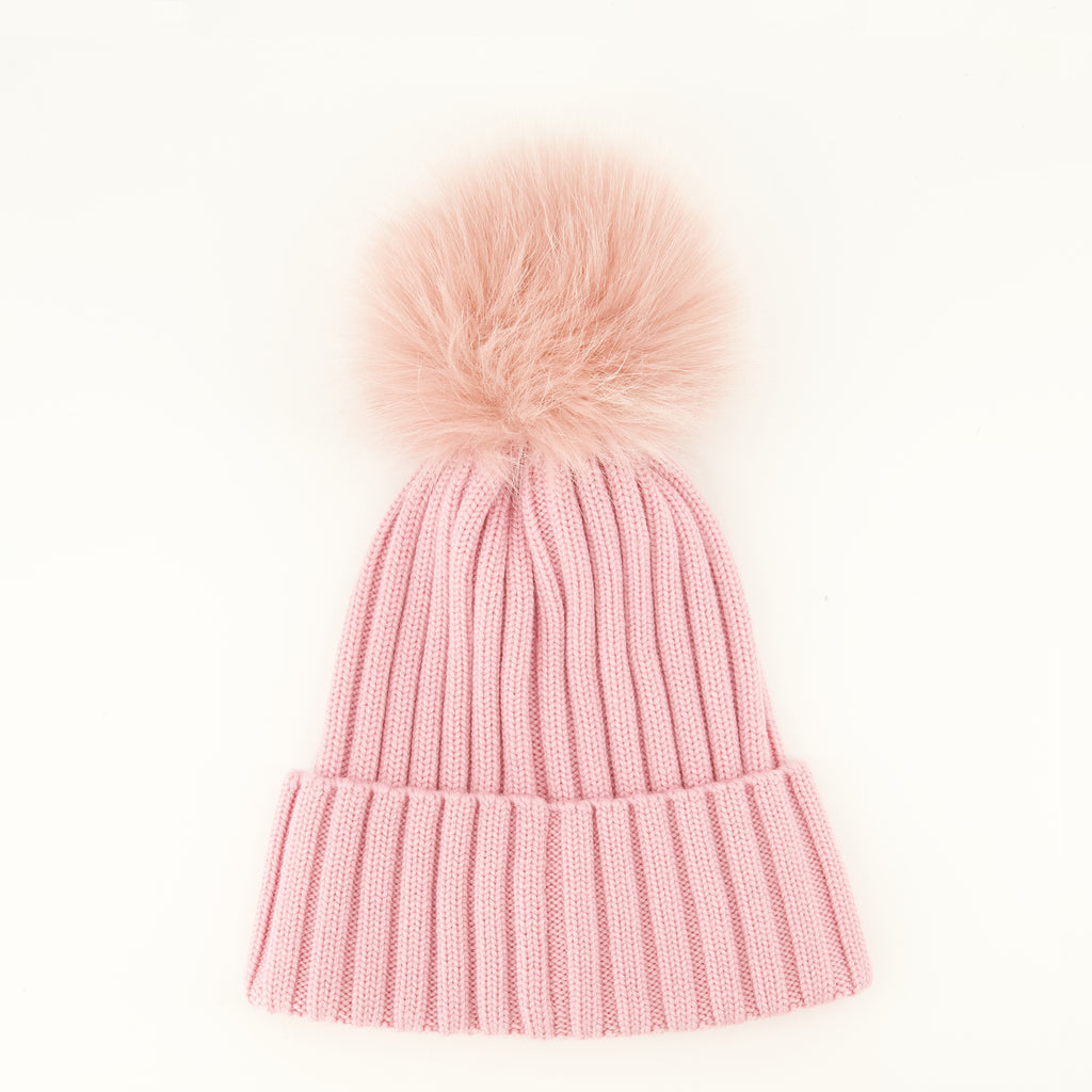 Chapeaux, casquettes et bonnets Beanie in LANA Rosa con Pompom Moncler Rose Femme