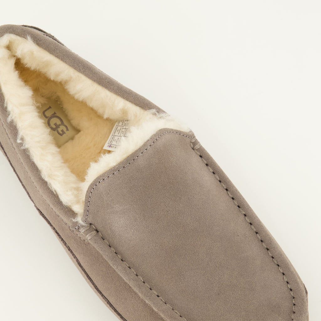 Mocassins Chausson Ascot gris Ugg Gris Homme