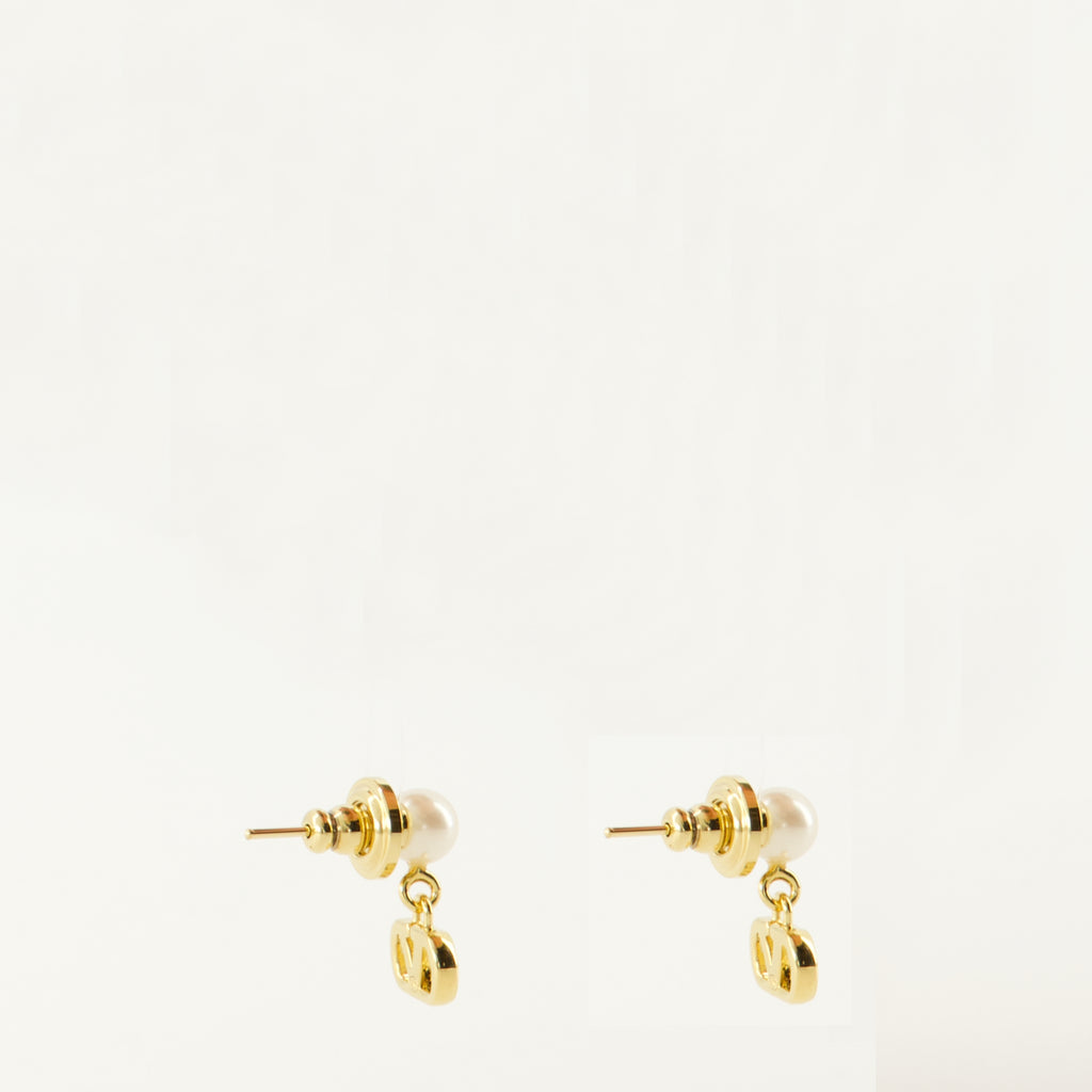 Bijoux VLogoパールイヤリング Valentino Garavani Doré Femme