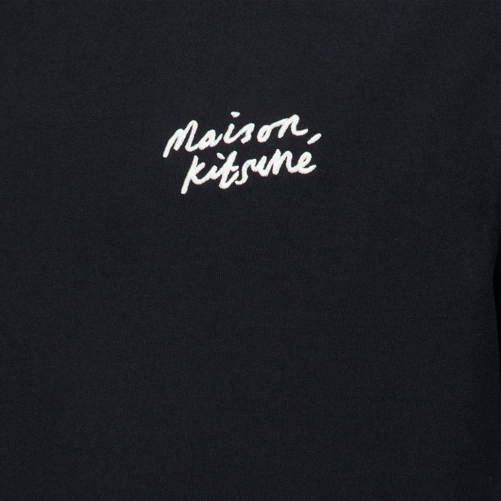T-shirts T-shirt brodé noir Maison Kitsune Noir Homme