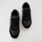 Baskets Baskets Check en cuir et velours Burberry Noir Homme