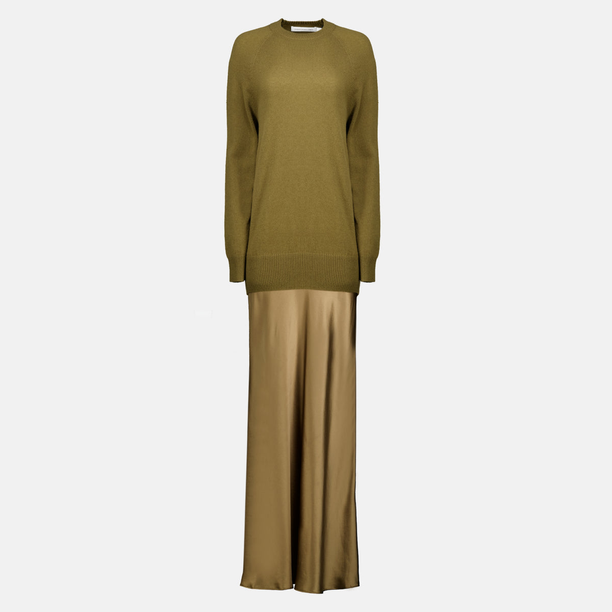 Robes Robe longue Monument Christopher Esber Kaki Femme
